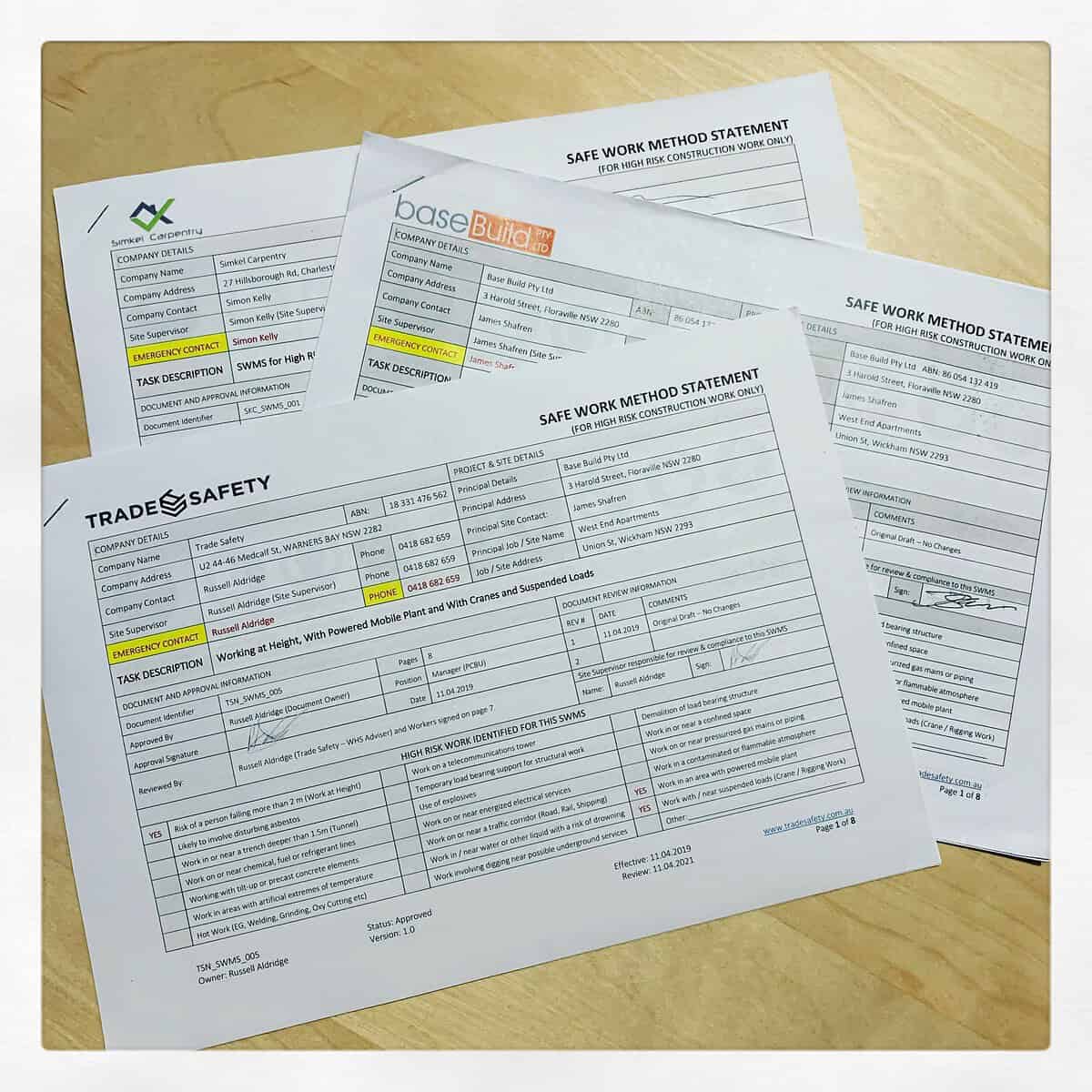 Safe Work Method Statements (SWMS) » Trade Safety